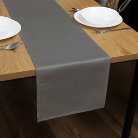 Biante Saténový behúň na stôl polyesterový Satén LUX-004 Sivohnedý 20x120 cm