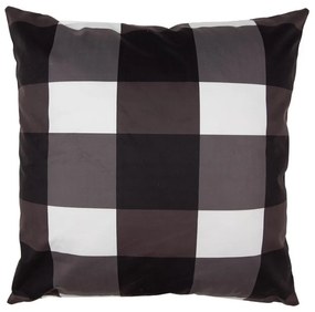 Čierna obliečka na vankúš so stromčekmi Black&White X-Mas - 45*45 cm
