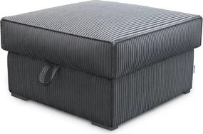 AKCIA Sivý taburet SMART COSARO s úložným priestorom 65x65 cm II. akosť