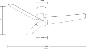 ZEVENTI - LED stropný ventilátor BARROSA LED/18W/230V Wi-Fi Tuya + diaľkový ovládač
