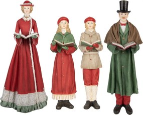 Sada 4ks vianočné dekorácie figúrka vianočný zbor Nativity Choir - 13*12*40 cm