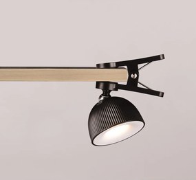 Stmievateľná čierna LED stolová lampa s klipom (výška 41 cm) Maxima – Trio