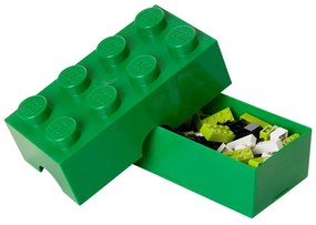 Tmavozelený desiatový box LEGO®