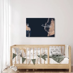 Obraz - Tmavomodrá abstrakcia (90x60 cm)
