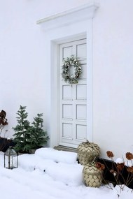 Elegantná kovová dekorácia šiška v antik mosadze - 31*47 cm