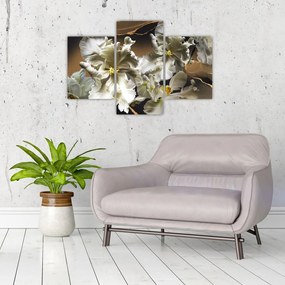 Obraz - Kvety orchideí na mramorovom pozadí (90x60 cm)