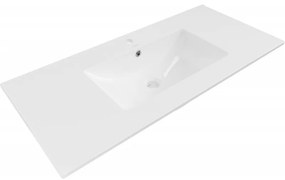 Mexen Atena, umývadlo na zapustenie do dosky 101 x 46 cm, biela lesklá, 25011000