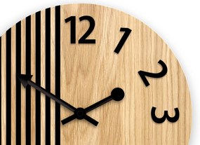 Dřevěné nástěnné hodiny Londyn 33 cm hnědé/černé