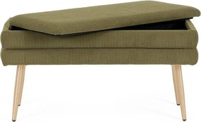 Zelená polstrovaná lavica Olga – Bizzotto