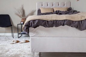 Furudal 120 boxspring posteľ béžový zamat čelo Sarna