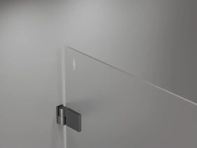 Mexen Lunar-B, pravostranný výklopný sprchový kút 95 x 90 cm, 8mm číre sklo, profil grafit brúsený, 832-095-090-66-00-P