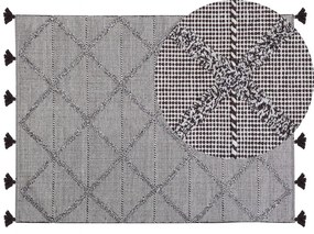 Bavlnený koberec 140 x 200 cm hnedý TUZLA Beliani