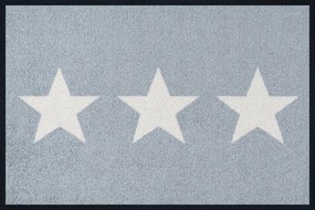 Sivá rohožka s hviezdičkami 40x60 cm