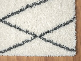 My Flair, Behúň My Shaggy Raute creme, 80x300, čiernobiela, chodba / predsieň