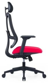 Kancelárska ergonomická stolička SLIDE — látka, sieť, viac farieb Červená