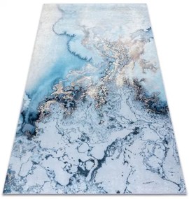 ANDRE 2248 umývací koberec Mramor, protišmykový - modrý Veľkosť: 120x170 cm