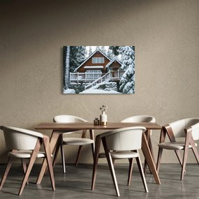 Obraz - Drevená chata (90x60 cm)