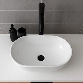 Erga Della, umývadlo na dosku 475x340x140 mm, biela lesklá, ERG-V03-DELLA48-WH