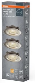 Osram - SADA 3x LED stmievateľné podhľadové svietidlo LED/4,9W/230V