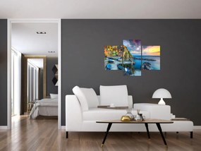 Obraz - Stredomorská dedina (90x60 cm)