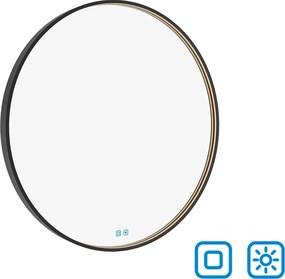 Nimco ČIERNE LED zrkadlo pr. 900 s dvoma dotykovými senzormi - ZPC 31003RVX-90