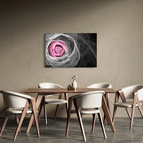 Obraz - Abstraktné ruže, fuchsiová (90x60 cm)