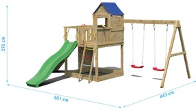 Marimex | Detské ihrisko Marimex Play Basic 014 + zelená šmykľavka | 11640645