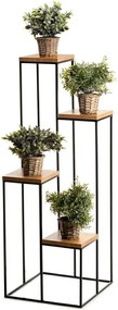 STOJAN NA KVETINÁČ KASKADA 110X40X40 CM ČIERNA/HNEDÁ