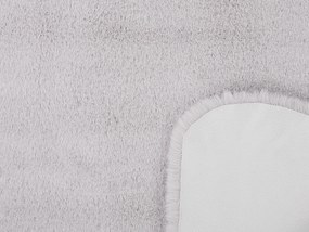 Umelá zajačia kožušina 60 x 90 cm sivá UNDARA Beliani