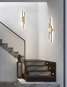 Toolight Rea, Nástenné svietidlo LED APP1437-W BLACK GOLD, OSW-07685