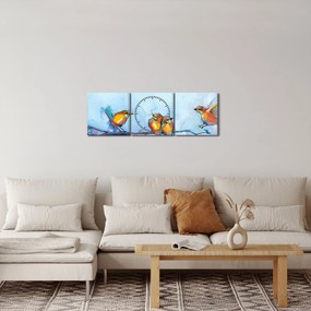 Obraz - Prebudenie prírody (s hodinami) (90x30 cm)