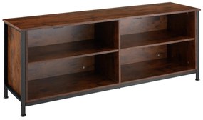 tectake 404718 televízny stolík navan 147x41x60,5 cm - industriálne drevo tmavé, rustikálne