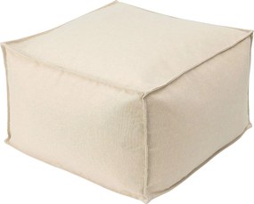 Záhradný puf farba produktu béžová látka vonkajšie, zapletaná