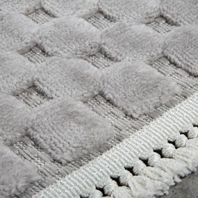 Koberec MONO BOHO strieborný
