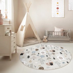 Prateľný detský koberec ø100 cm Forest Friends – Mila Home
