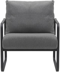 Design-Shop Kreslo Manea - látka / kov - Tmavo sivá