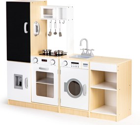 Drevená kuchynka pre deti samostatné segmenty XXL doska + LED ECOTOYS