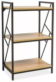 Regál Tablo 03 100 cm dub přírodní/černý