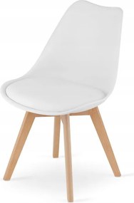 Jedálenská zostava TODI 80cm okrúhly stolový set biely a 2 stoličky MARK biele + 2 stoličky MARK biele  ZADARMO