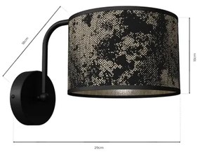 Nástenné svietidlo SATINO 1xE27/60W/230V čierna/zlatá