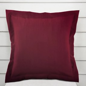 Biante Bavlnená saténová obliečka na vankúš s lemom ST-004 Vínová 40 x 60 cm