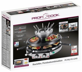 ProfiCook RG/FD 1245 raclette gril a fondue 2v1