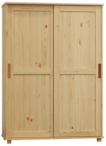 Skriňa Zoom, s posuvnými dverami, široká, bez úchytu - ZOB12: Borovica 133cm