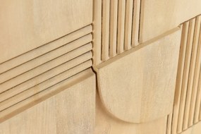 ART DECO komoda 140cm 3D mangové drevo bielo natreté