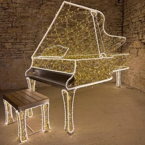 DECOLED Svetelná reťaz LED s kryštálmi, 8 m, zlatý kábel, Eco Fix, Flash