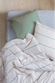 Béžové obliečky na jednolôžko z bavlneného saténu 140x200 cm Align – Mette Ditmer Denmark