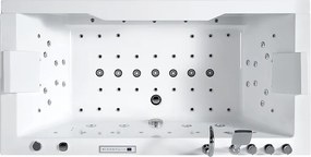 BPS-koupelny Hydromasážna vaňa HYD-SA944 180x90 s ohrevom vody