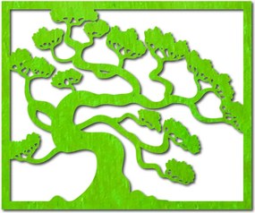 SENTOP | Drevený obraz na stenu strom bonsai z preglejky topoľ DRAZSKA I 3D HODINY PR0214  HEU+