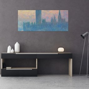 Obraz - Claude Monet, The Houses of Parliament, Sunset, reprodukcia (120x50 cm)