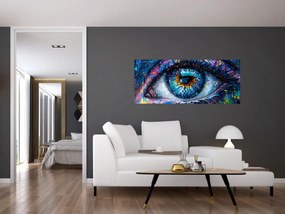 Obraz - Maľba oka (120x50 cm)